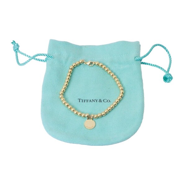 🔥 Tiffany Return to Tiffany 18k Gold Beaded Bracelet Women's Jewelry 🔥 - Picture 2 of 9